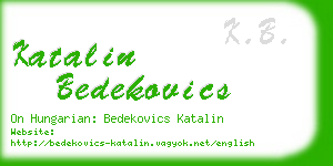 katalin bedekovics business card